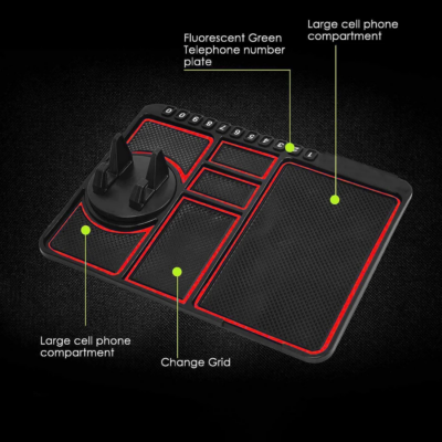 You Store - High Quality Car Dashboard Mat with Non-Slip Phone Holder for Secure Driving
