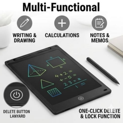 AR maxtronics - 12-Inch LCD Writing Tablet – Colorful Reusable Drawing Pad with Lock Function