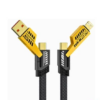 ARmax - 4 in 1 Metal Alloy Ports Fast Charging & Data Transfer 65W Cable USB+TC+iPhone + C to C